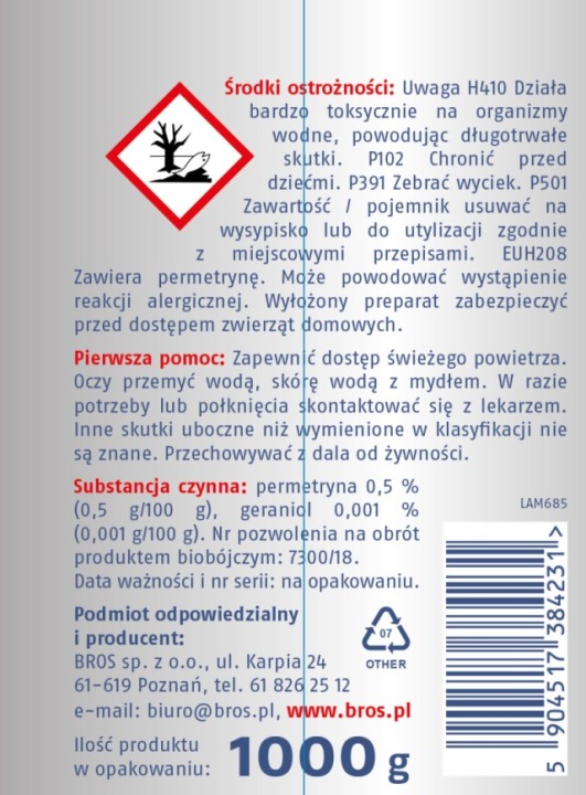 Порошок Отрута на Мурахи Знищує Гнізда Bros мішок 1 кг — фото 3
