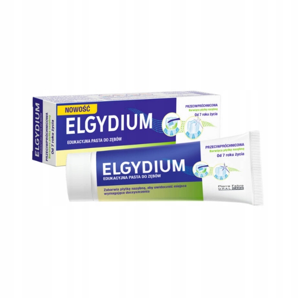 Elgydium Розвивальна зубна паста фарбувальна пластину зубний наліт, 50 мл — фото 3