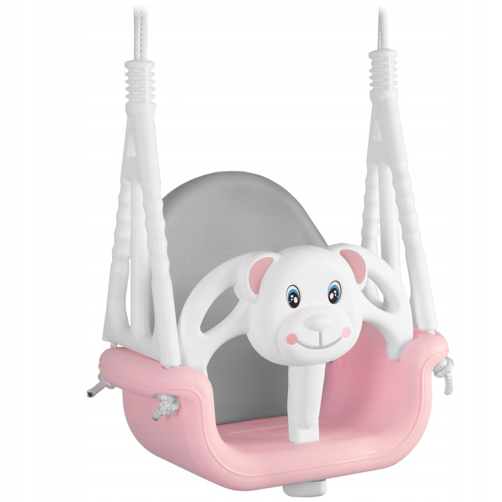 Гойдалка ковшова Ведмедик 3 в 1 Ricokids рожева, 6 місяців – 7 років