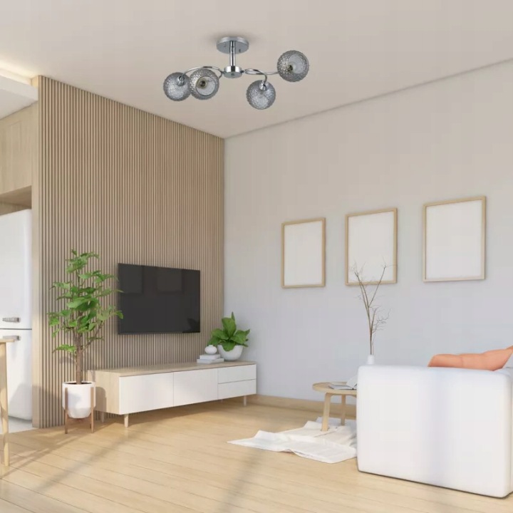 Лампа стельова з чотирма скляними плафонами OAKLAND E27nad стіл Milagro — фото 3
