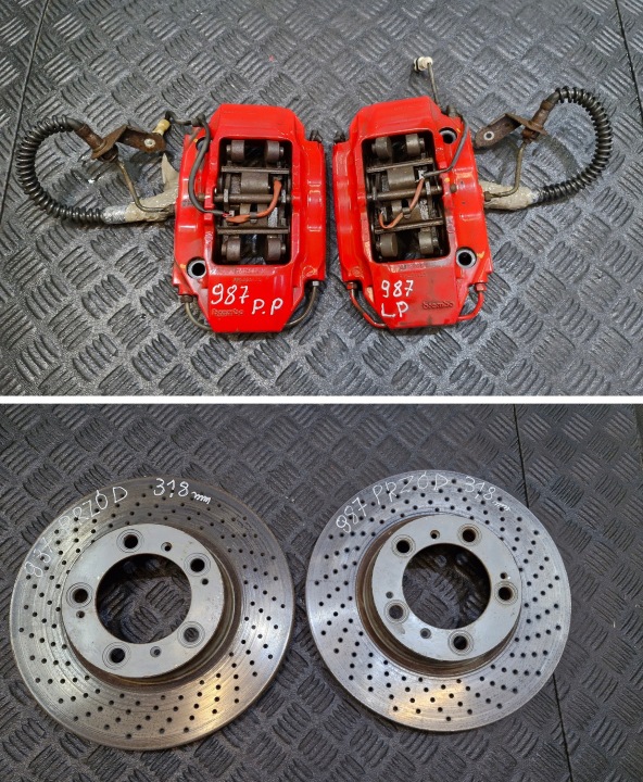 čeljust prednji dio lijevi + desni BREMBO + kočioni disk 318 PORSCHE BOXSTER CAYMAN S 987