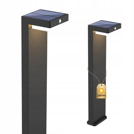 Solární Zahradní Lampa Led Zapichovací sloupek Hliníkový pohybový senzor Usb C