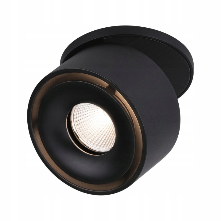 Led zapuštěné svítidlo Spircle černé mat 8W 3000K