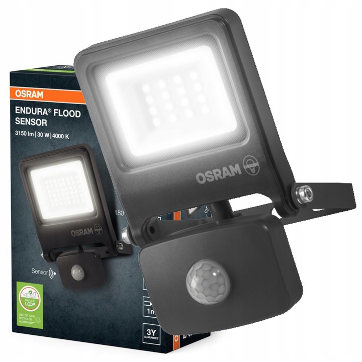 Led reflektor Snímač pohybu a soumraku 30W 4000K 3000lm IP44 Endura