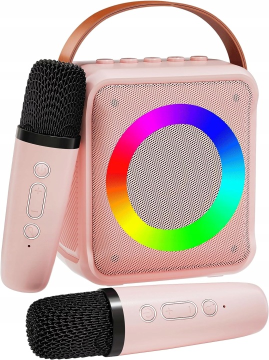 Машина для караоке для дітей з мікрофоном портативна колонка Bluetooth LED — фото 6