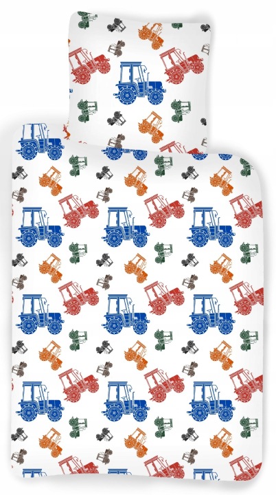 Bílé Povlečení Traktory Postýlka 100x135
