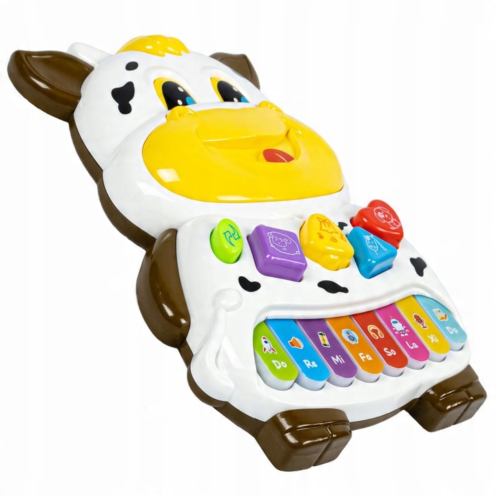 COLORFUL EDUCATIONAL PIANO INTERACTIVE ORGANS SOUNDS COW FOR CHILDREN Product depth 4 cm