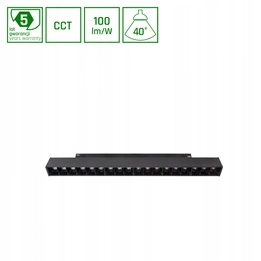 System Shift Smart Grid M lineární svítidlo 330x23x42mm 17W černé Cct/dim