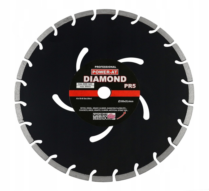 Diamantový kotouč 400 x 25,4 mm pro řezání betonu a cihel Power-AT do kostek