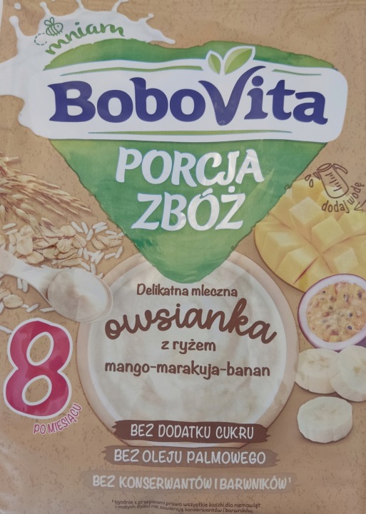 Кашка BoboVita молочна вівсянка манго маракуя банан 210 г