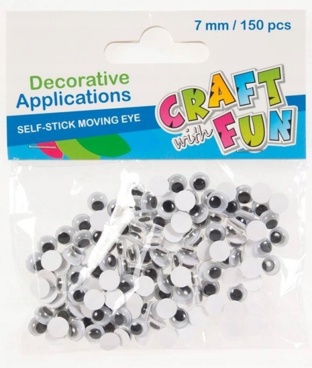 Прикраса декоративна самоклеючі Очі 7 мм CRAFT WITH FUN 290493 — фото 2