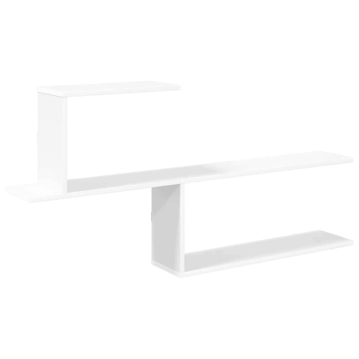Полиця настінна Білий 122 x 18 x 60 см інженерна деревина