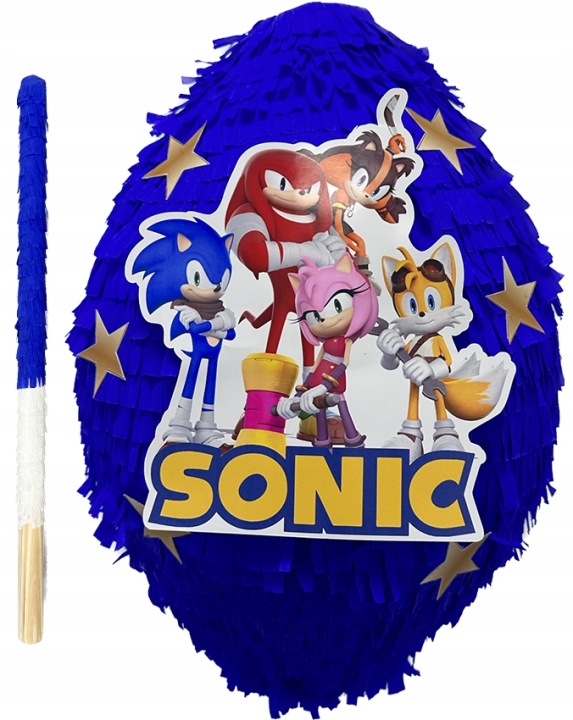 Піньята на день народження SONIC швидкий як блискавка HEDGEHOG подарунок велика 85 см
