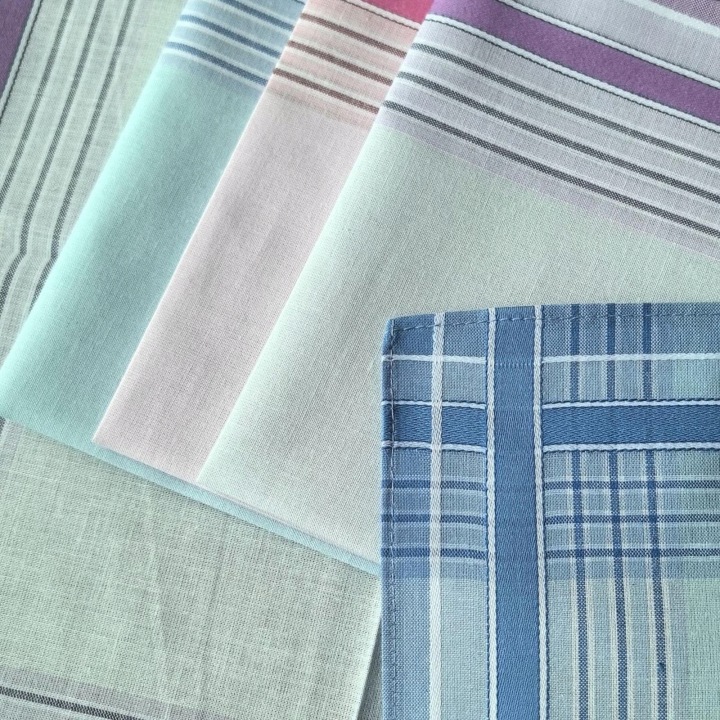 6 шт. Хустинки для чоловіків Soft Чоловічий Подарунки Смужка Checkered Преміум Картатий — фото 5