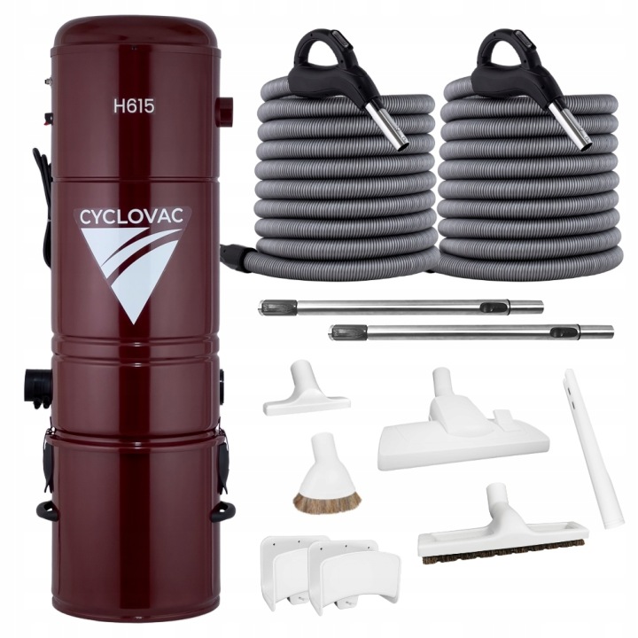 Centrální Vysavač Cyclovac H615 Sada Optima Max Dvě Hadice 9 M 10,5 M