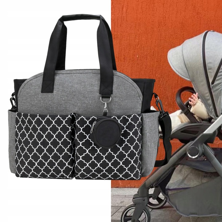 Водонепроникна сумка Nappy Bag Tote Сумка на плече з сумкою для пляшки — фото 4