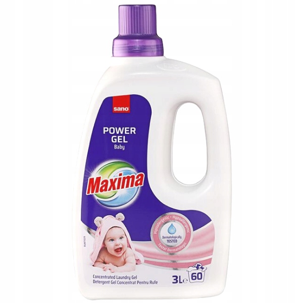 Концентрований гель для прання 3 л 60 прань Для дітей SANO Maxima Baby