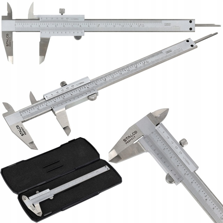 Noniusové Měřítko rozsah 0-150 mm 0,02 mm Nerezová Ocel Stalco Perfect