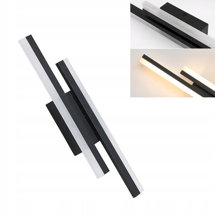 Nástěnné Svítidlo Led Lampa Černá Loft Moderní Do Obývacího Pokoje 16W Teplá Barva