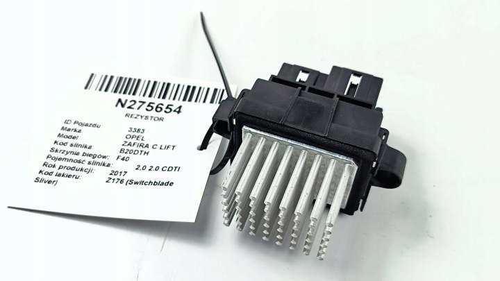 resistor, rheostat, regulator heater fan resistor 13598091 OPEL ZAFIRA C LIFT