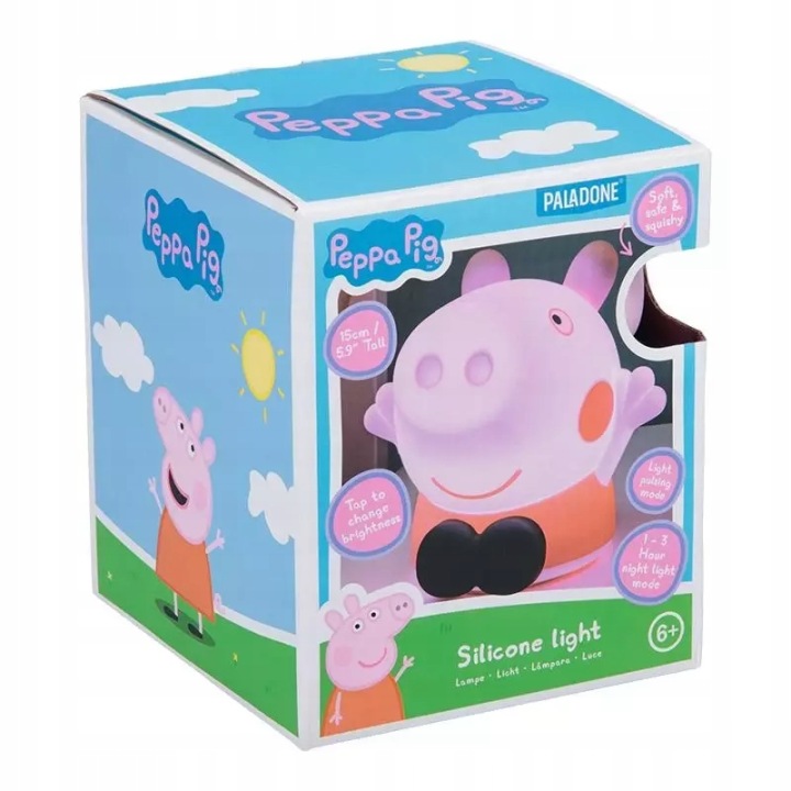 Лампа силіконова з акумулятором свинка PEPPA USB для спальні дитячої — фото 2