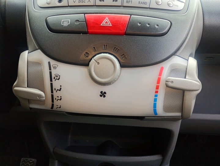 switch PANEL air conditioning devices of the air conditioning OGRZEWANIA Peugeot 107 FL 08-14