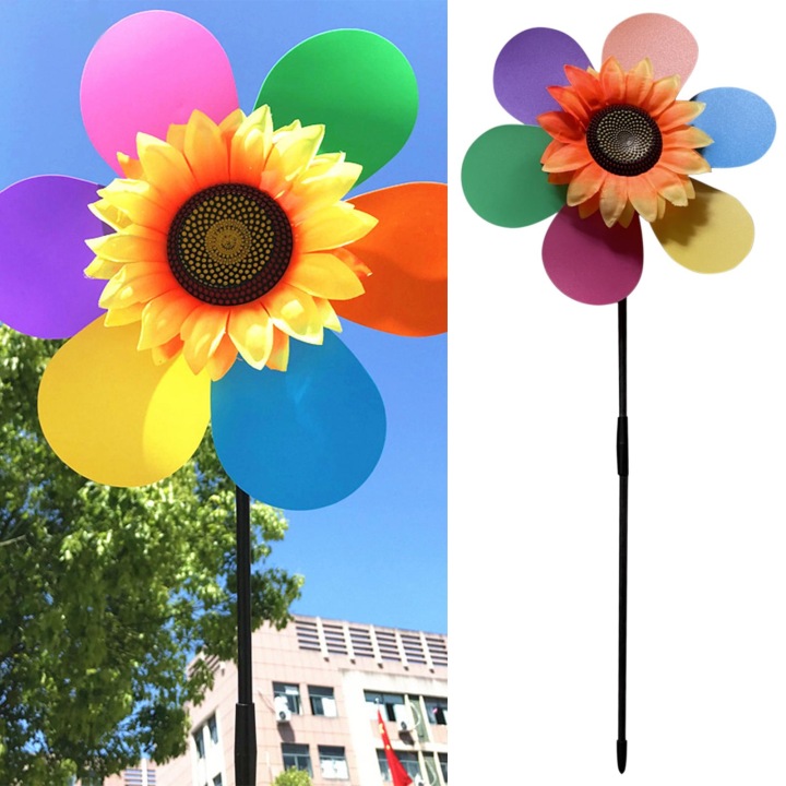 Lovely Wind Spinners Kids Toy Wind Спінер Квіткові скульптури Соняшник з — фото 4