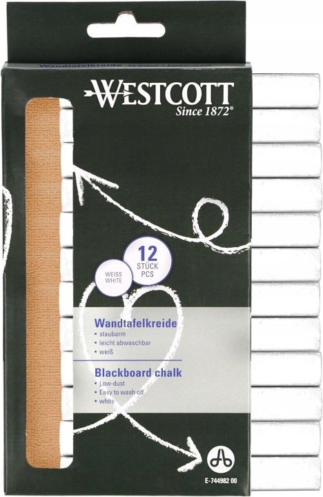 Westcott Крейда 9 шт. білих 1,2 x 8,5 см (вживаний)