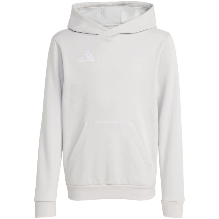 Кофта з капюшоном бавовняна junior adidas Entrada 26 сіра JZ6562 р. 116 см