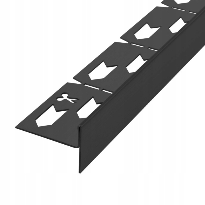 Montážní lišta levá, 140 cm, černá (REA-K3218) /ka/.