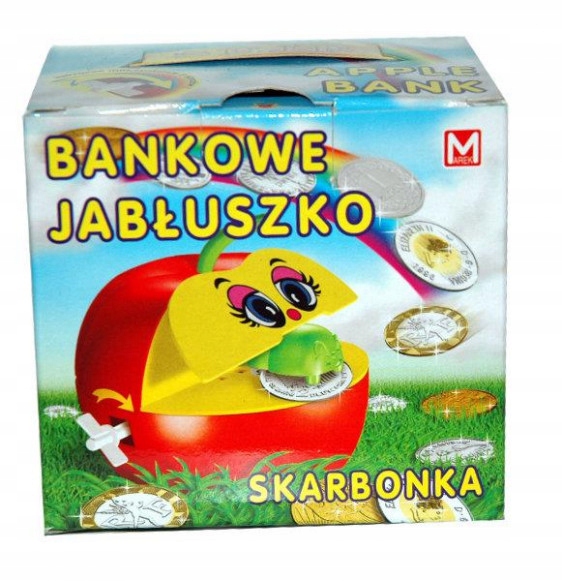 Скарбничка Банківське Яблучко з Черв'яком Заводна Їсть Монети Мікс 3+ Marek — фото 3