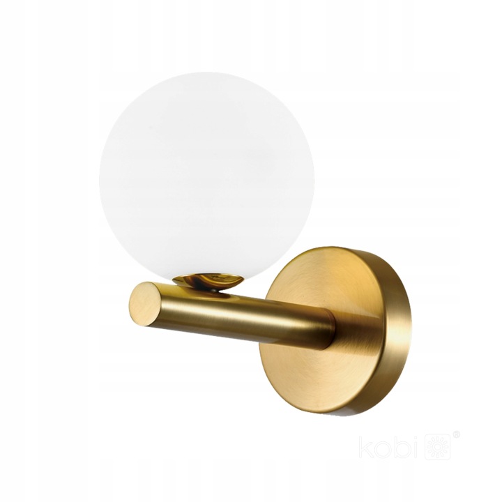 Elegantní nástěnná lampa se skleněným stínidlem 1xG9 Zlatá