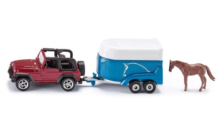 Siku JEEP з причепом для коней