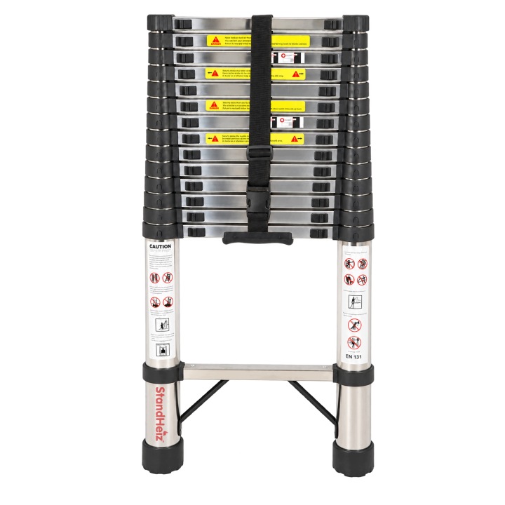 Žebřík Teleskopický 3,2 M Ocelový, Rozkládací, Rozkládací, 150 Kg, Silný