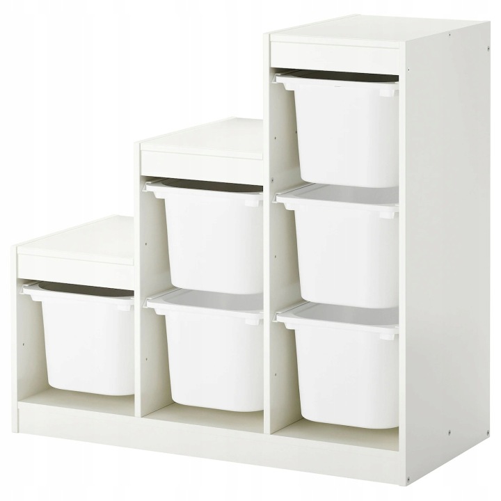IKEA TROFAST стелаж 6 контейнерів для іграшок Білий