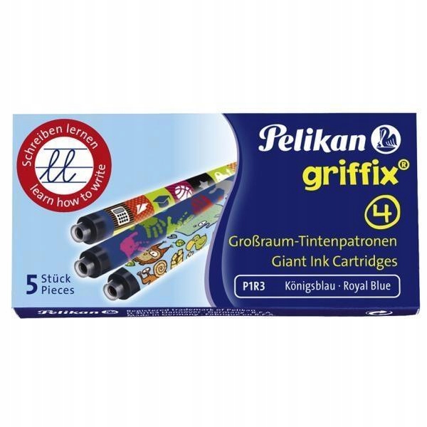 Патрони для пера вічного чорнильні довгі Griffix 5 шт. PELIKAN — фото 6