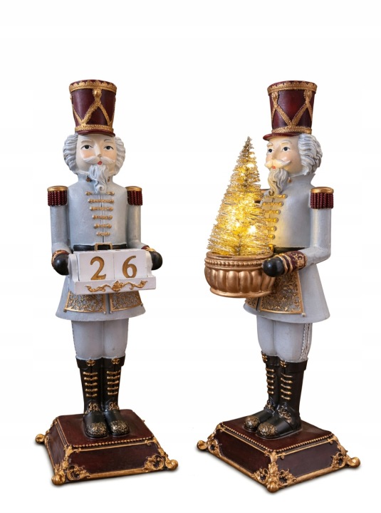 Louskáček, Voják, Vánoční figurka, 2 kusy, 31,5 cm.