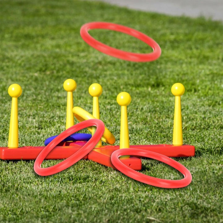 20 шт. Червоний Пластиковий Ring Toss Game Toy для дітей Outdoor Fun and Вечірка — фото 9