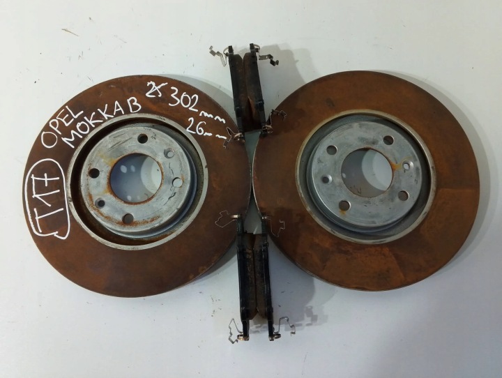 Opel Mokka B Disques Frein Disques srednica tarcz 302 mm (T17)