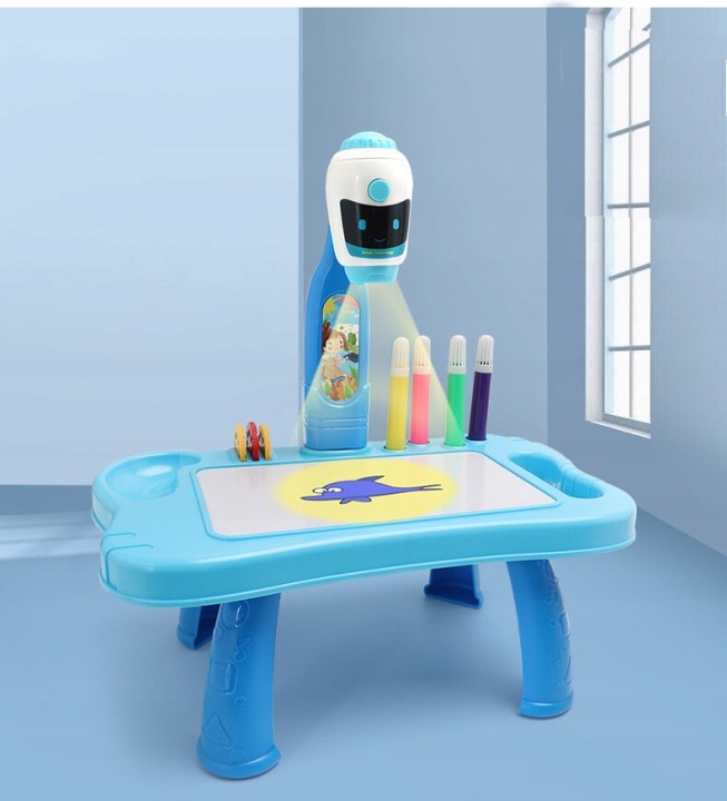 Міні Проектор Робот Столик 2 в 1 Аксесуари Синій Lean Toys — фото 5