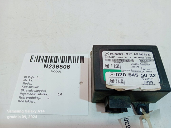 modul IMMO 0205455832 MERCEDES VITO W638