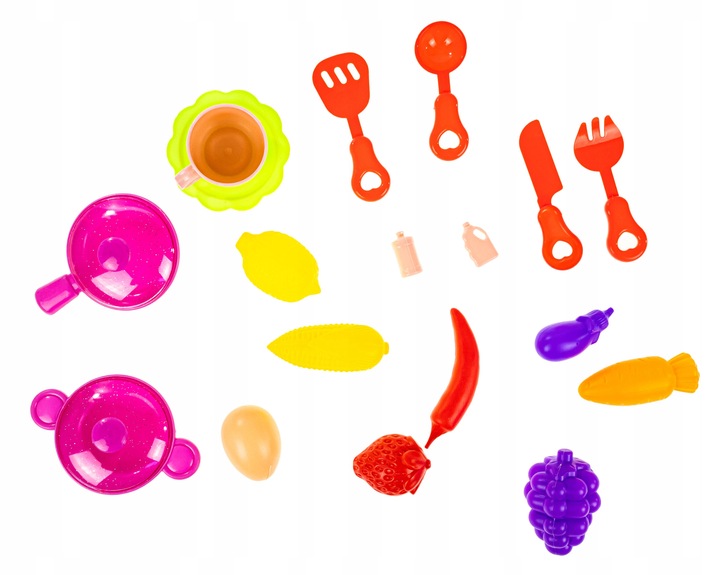 KITCHEN SINK WITH WATER FOR CHILDREN FAUCET BURNERS ACCESSORIES VEGETABLES Material plastic