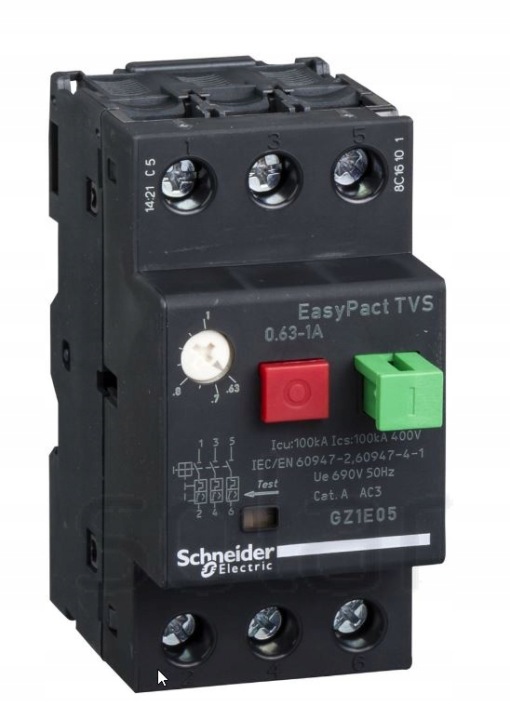 Motorový spínač 3P 0.25 kW 0.63-1A GZ1E05