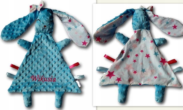 Кролик bunny ганчірочка М'яка іграшка з метрикою з іменем датою народження — фото 2