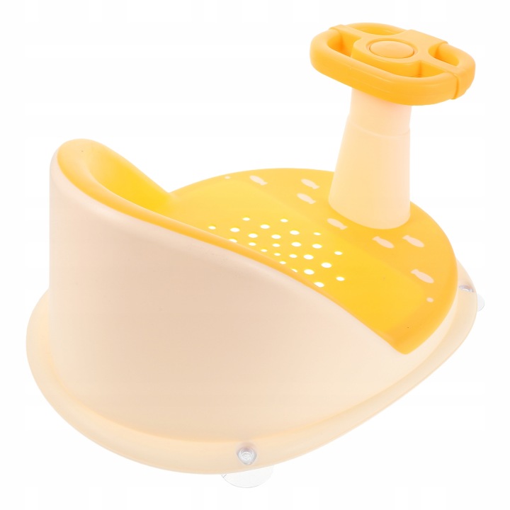 Жовтий стільчик для ванни для дітей з протиковзким підтримка і зручним S — фото 2
