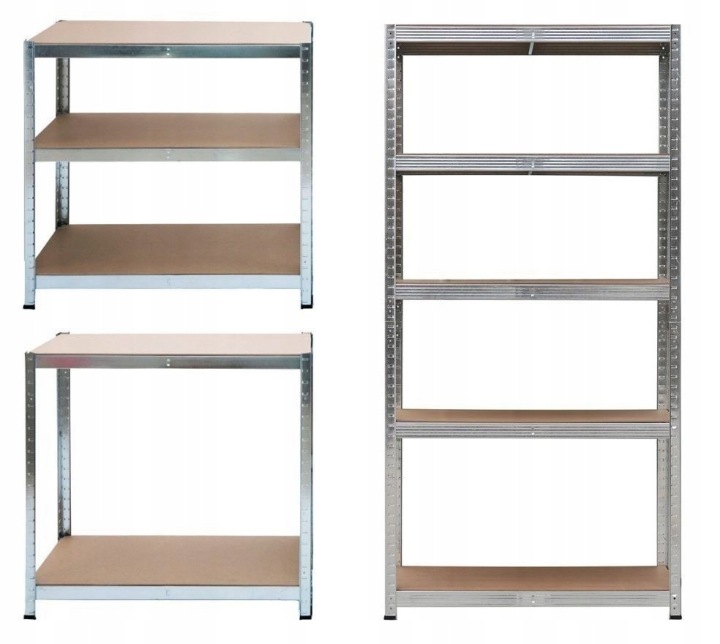 Skladový regál kovový 150x75x30 cm 875 kg 2v1