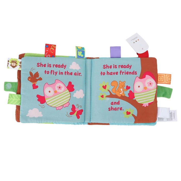 Книжка тканини для немовлят Cute Animal Lrning Брязкальце Wr FP — фото 2