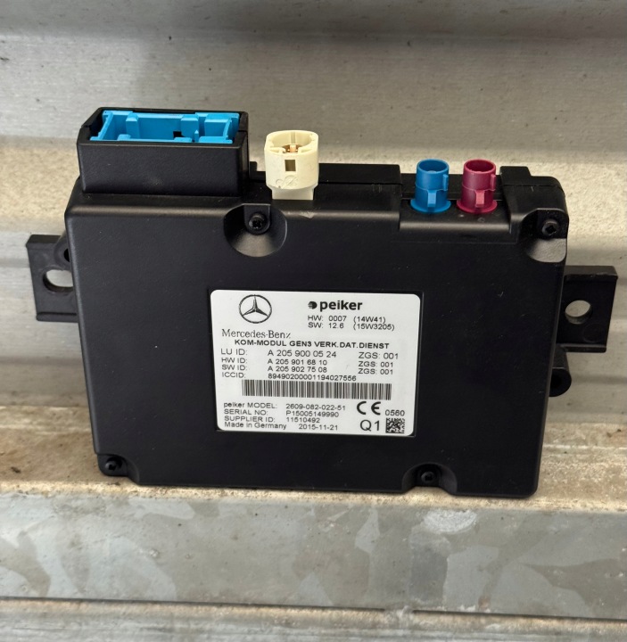 module komunikacyjny klasy A Mercedes W176 A2059000524 Komunikacja ECU