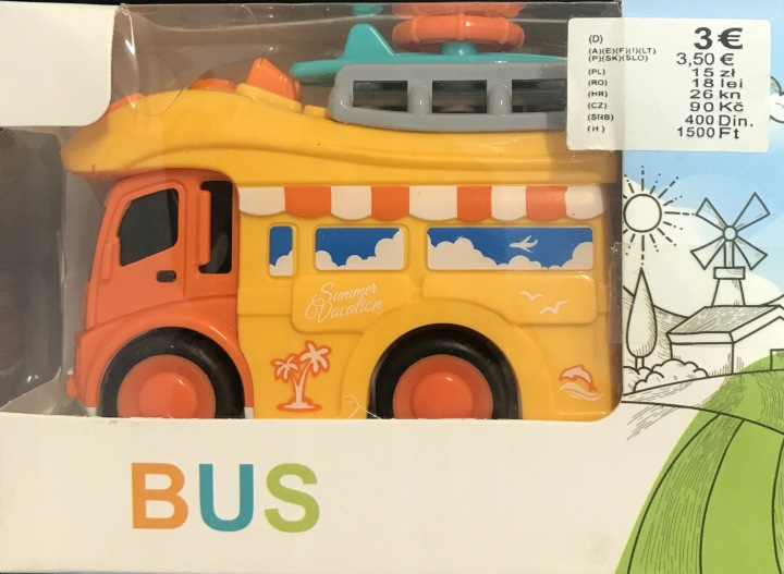 Кольоровий для відпочинку міні автобус Summer Vacation іграшка розвивальна