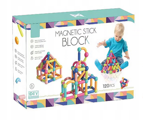 MAGNETIC BLOCKS MAGNETIC STICKS Education 120 EL Number of pieces 120